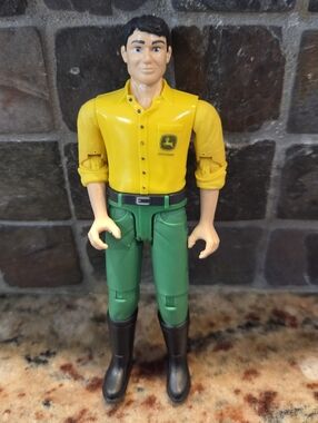 Bruder John Deere Action Figure 2010 Germany Posable Mini Toy Farmer Man 4.25"